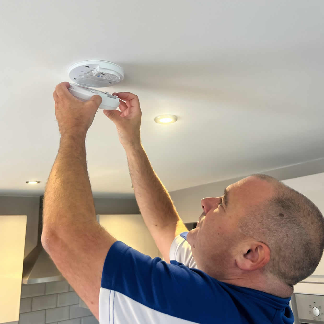 Different types of smoke and heat alarms installed in Huddersfield